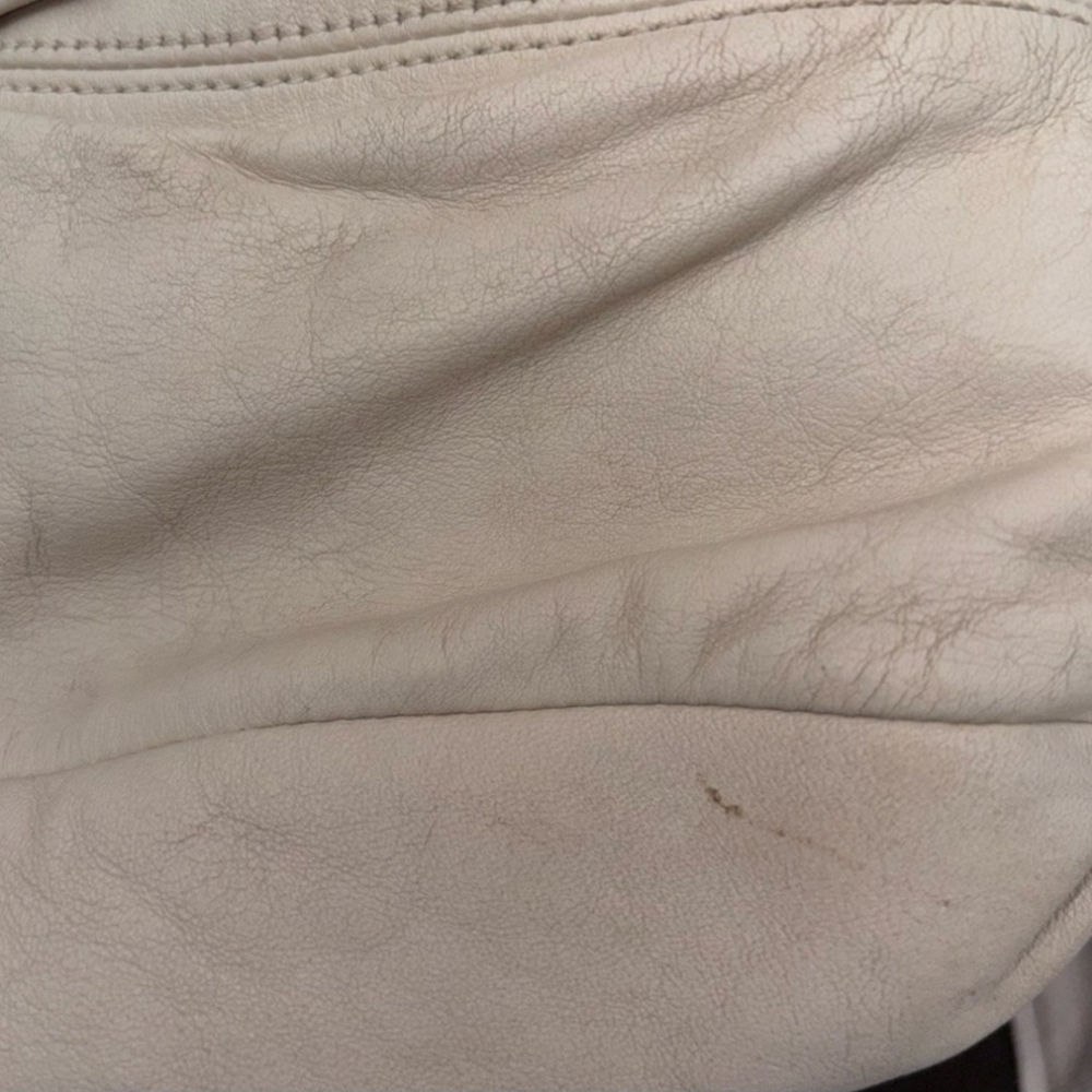 COACH ASHLEY IVORY & SILVER LEATHER CONVERTIBLE SATCHEL TOTE BAG F20104 GUC - Picture 16 of 16